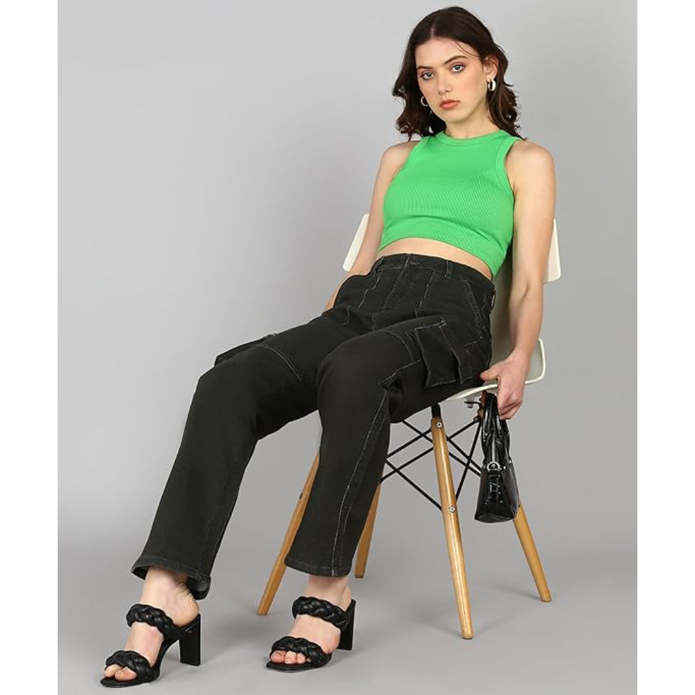 Women Cargo Dark Grey Jeans