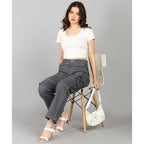 Women Cargo Light Grey Jeans