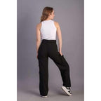 Women Korean Cargo Black Pants