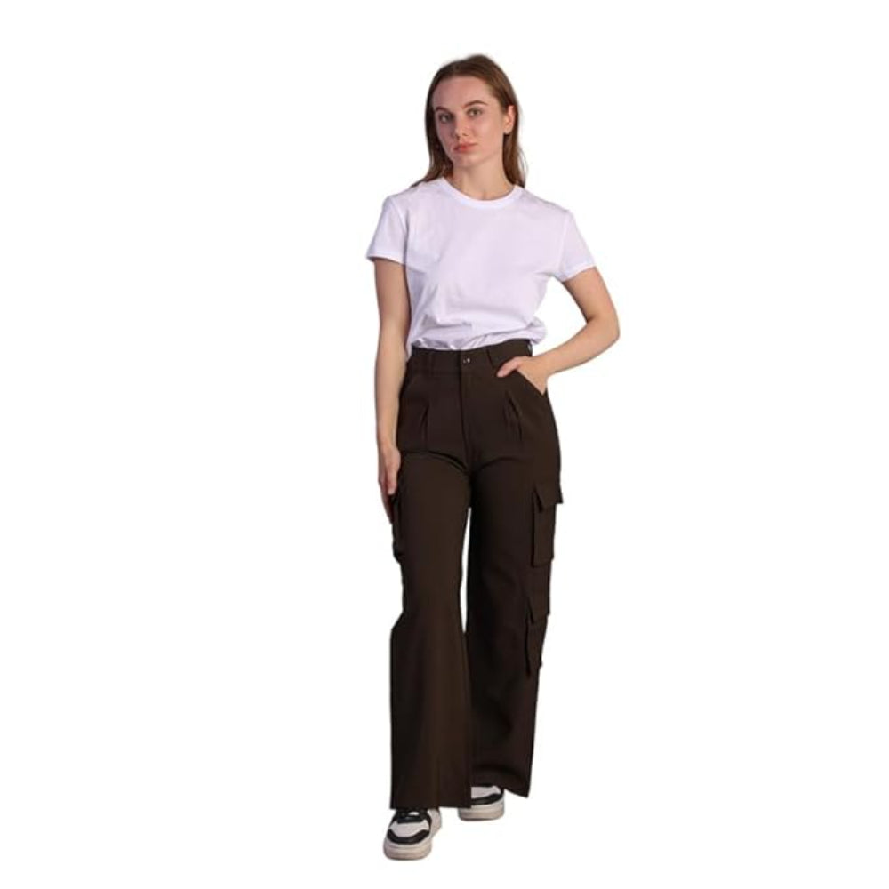Women Korean Cargo Brown Pants