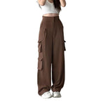 Women Korean Cargo Coffee Brown Pants