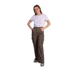 Women Korean Cargo Mouse Brown Pants