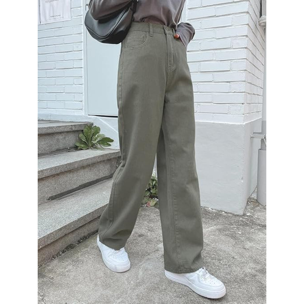 Womens Denim Green Jeans