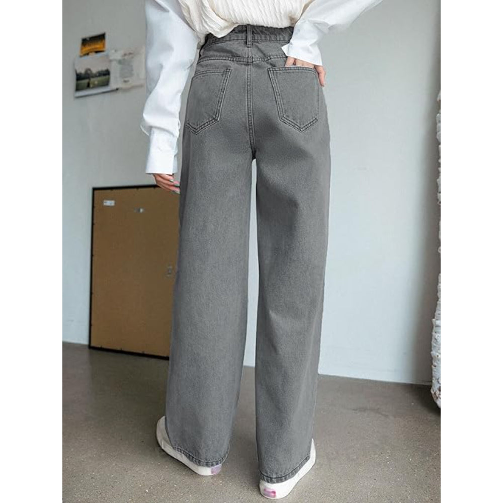 Womens Denim Grey Jeans