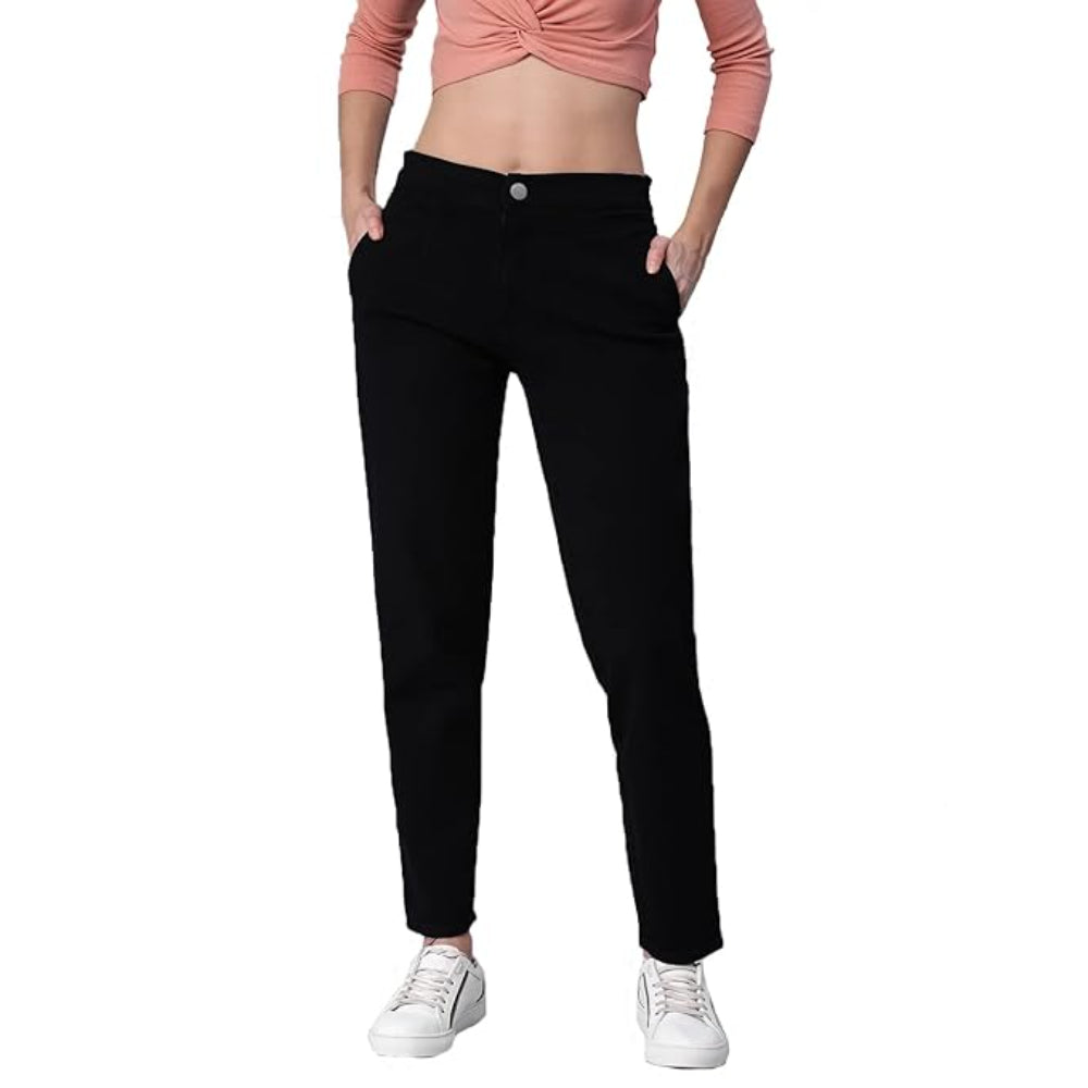 Womens High Rise Black Jeans