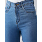 Women Skinny Fit Mid Blue Jeans