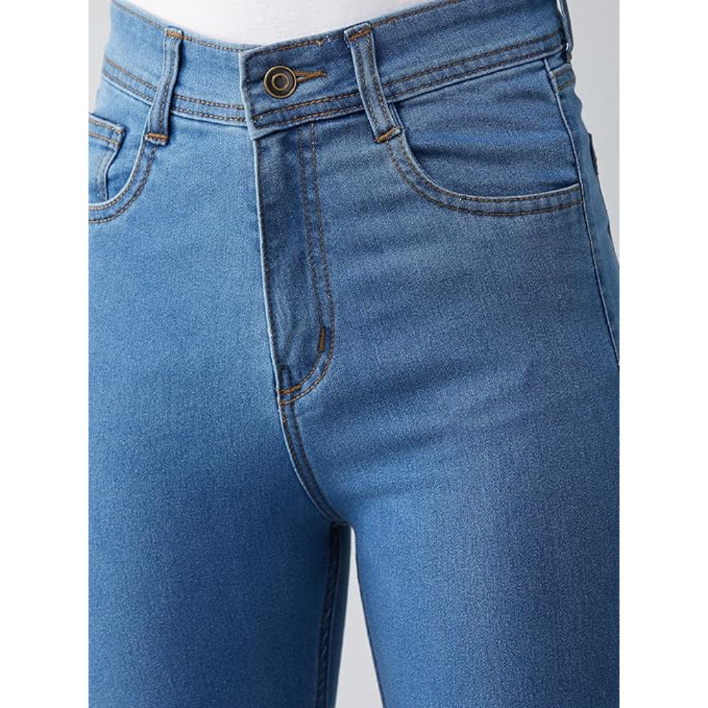 Women Skinny Fit Mid Blue Jeans