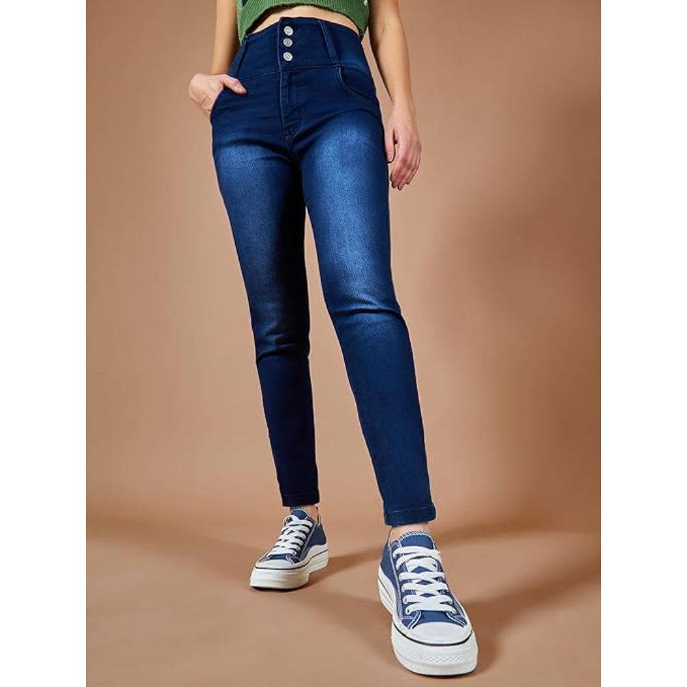 Women Skinny Fit Presidential Blue Jeans