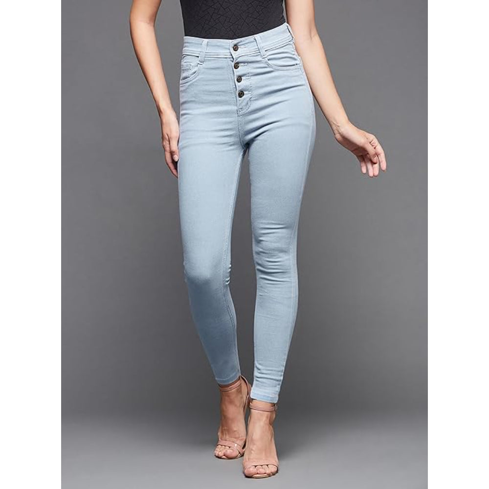 Women Skinny Fit Sky Blue Jeans