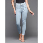 Women Skinny Fit Sky Blue Jeans