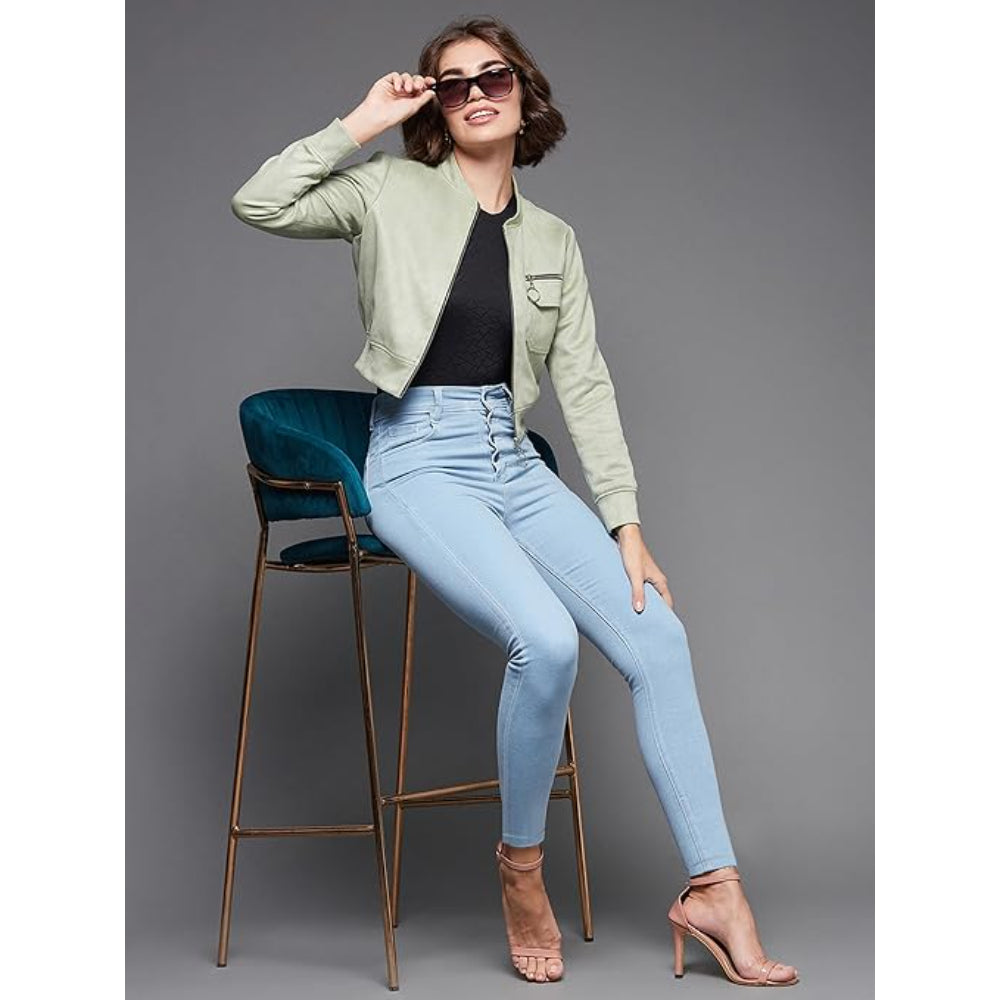 Women Skinny Fit Sky Blue Jeans
