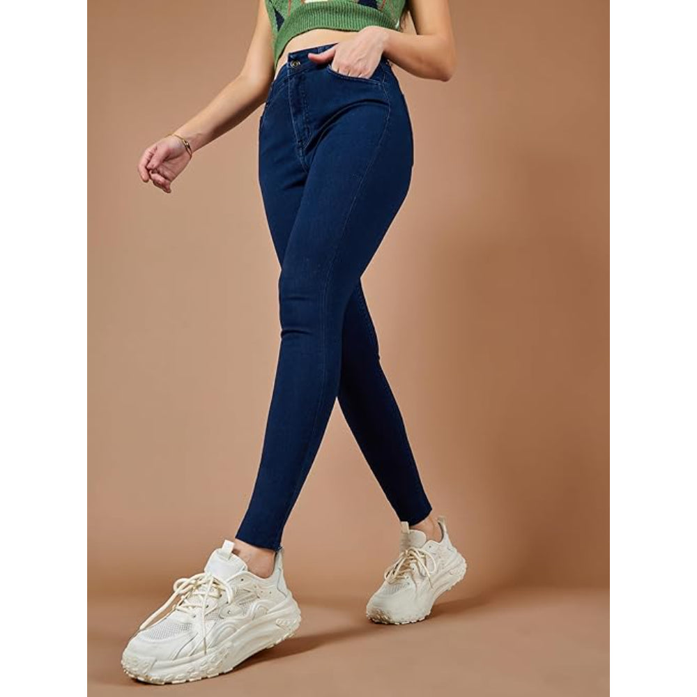 Women Skinny Fit Space Blue Jeans