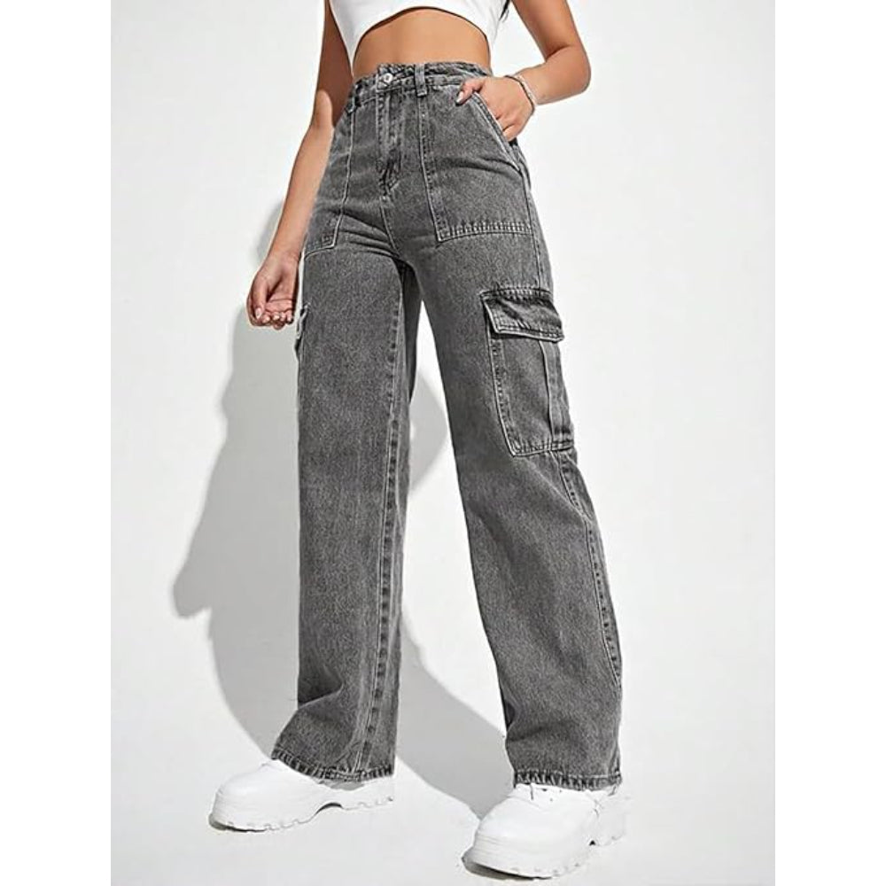 Women's Cargo Ash Grey Jeans