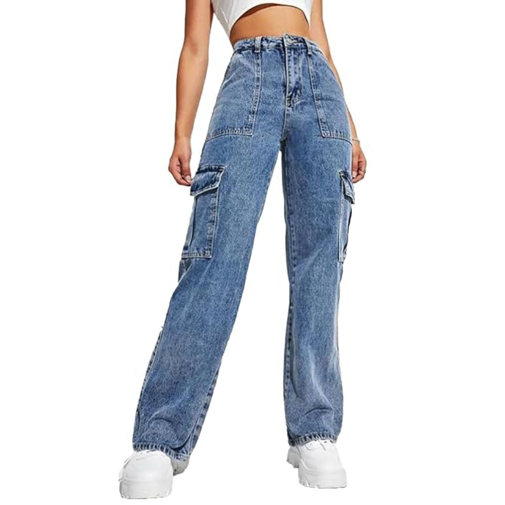Women's Cargo Sky Blue Jeans