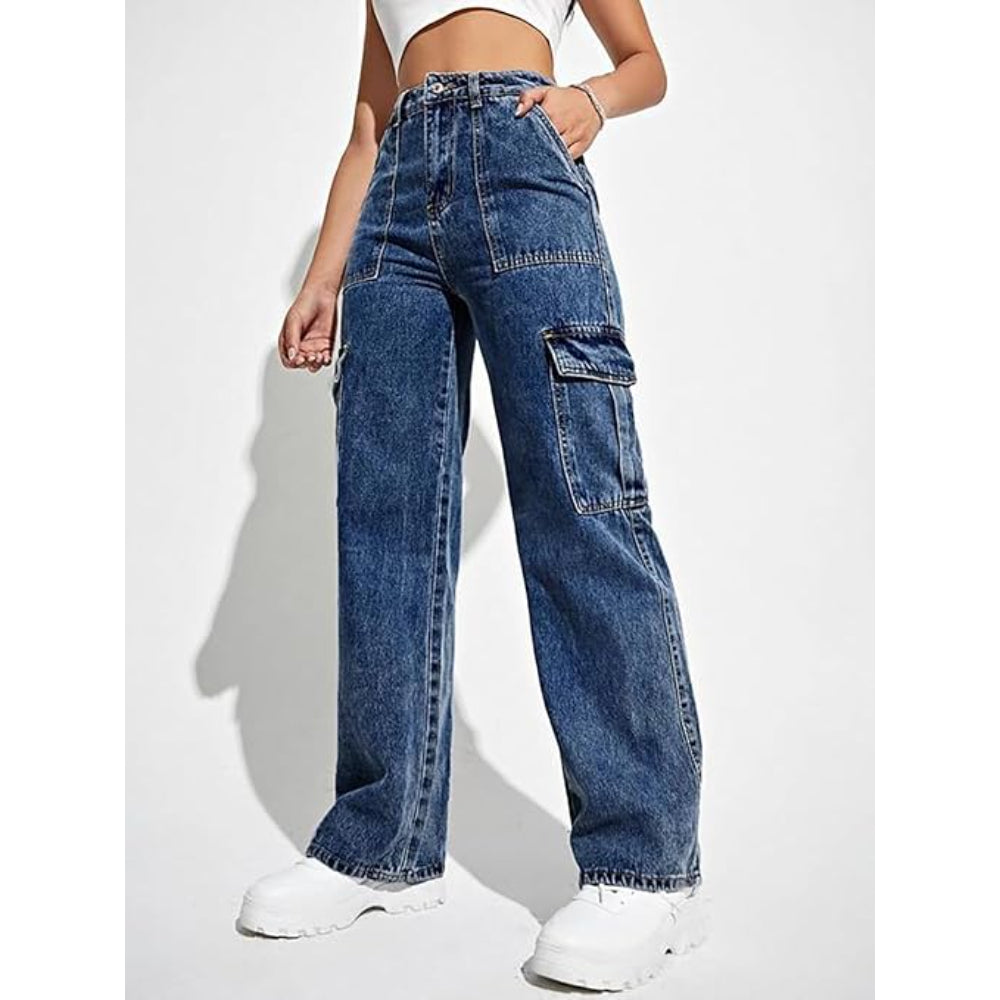 Women's Cargo Blue Jeans