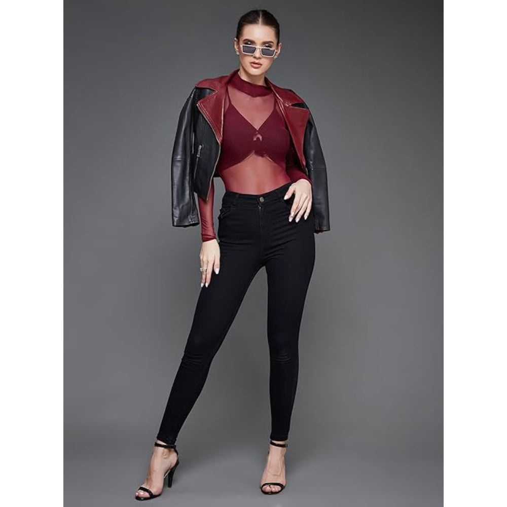 Women Skinny Fit High Black Jeans