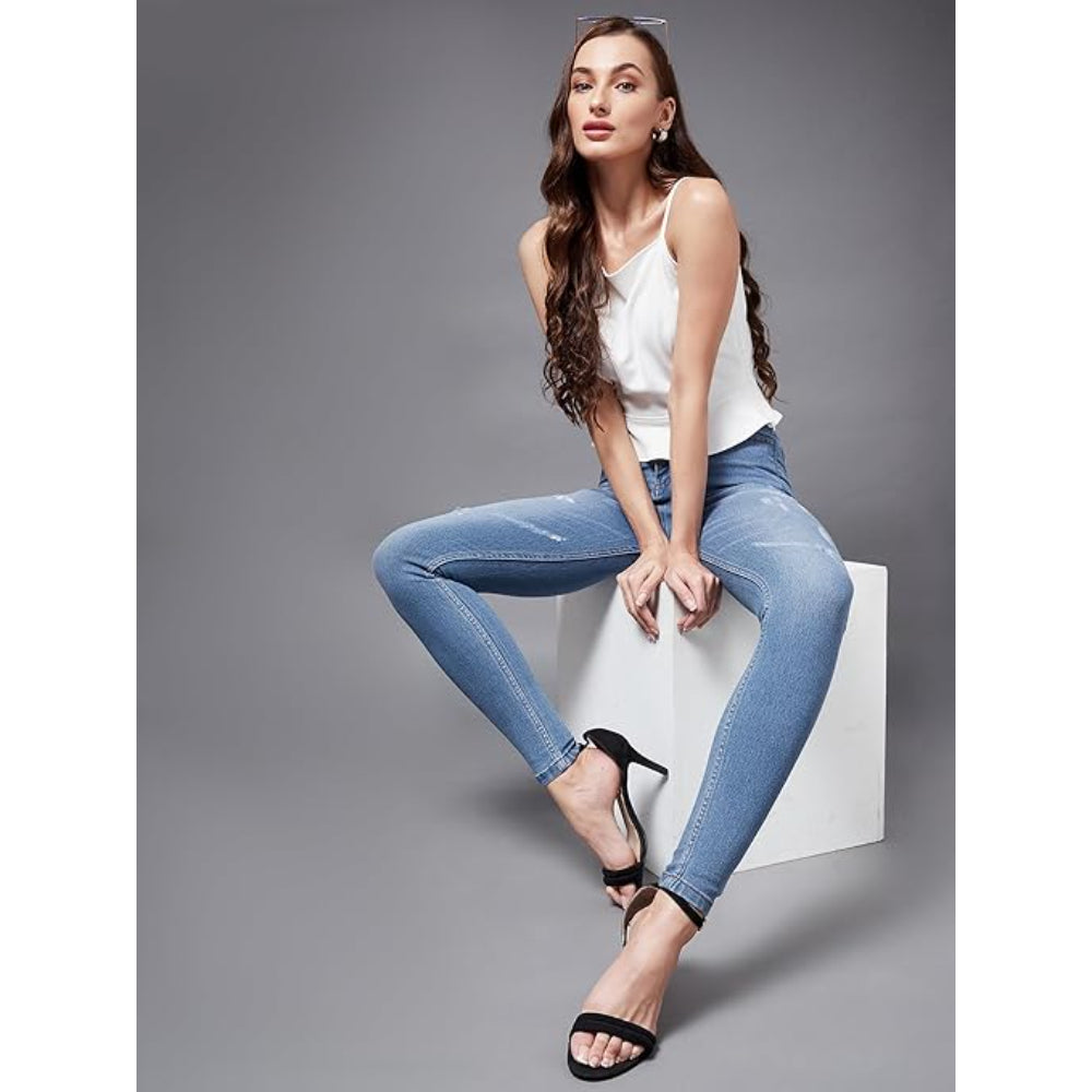 Women Skinny Fit High Charlotte Blue Jeans