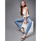 Women Skinny Fit High Charlotte Blue Jeans
