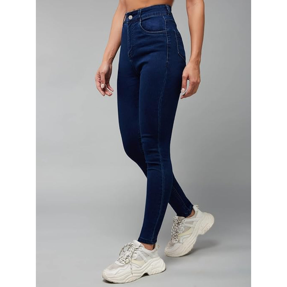Women Skinny Fit High Presidential Blue Jeans
