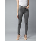 Women Skinny Fit High Grey Jeans