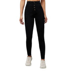 Women Skinny Fit High Ink Black Jeans