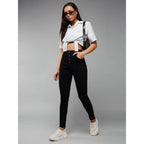 Women Skinny Fit High Ink Black Jeans