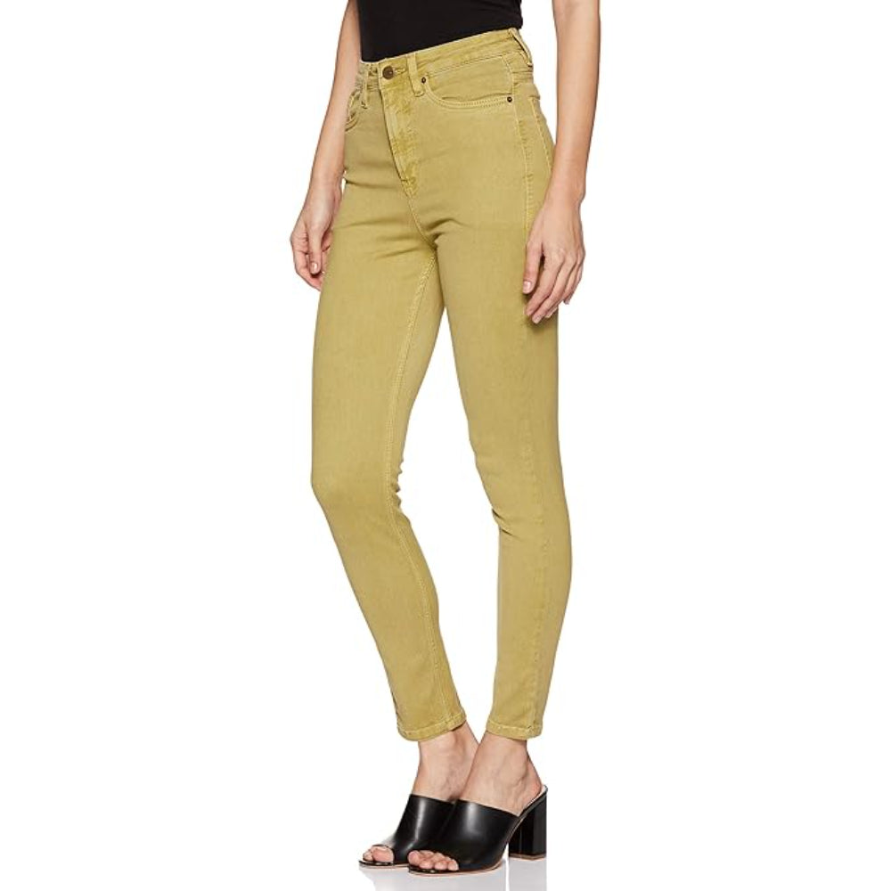 Women Stretchable Denim Beige Jeans