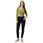 Women Stretchable Denim Black Jeans