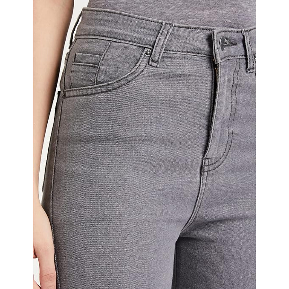 Women Stretchable Denim Grey Jeans