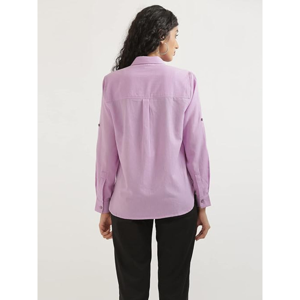 Women Stylish Casual Lilac Shirt