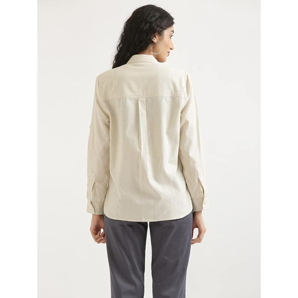 Women Stylish Casual Off White Shirt