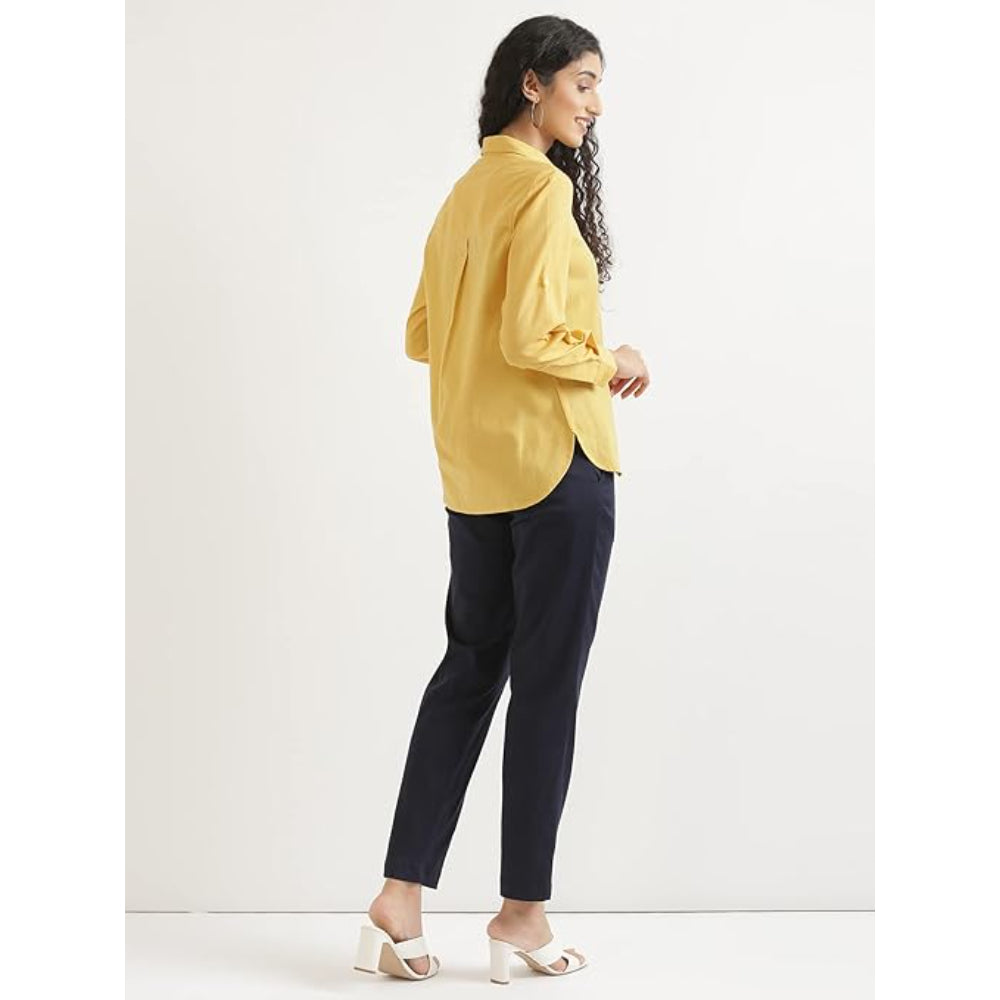 Women Stylish Casual Yellow Shirt