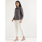 Women Stylish Casual Slate Grey Shirt