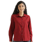 Women Stylish Casual Maroon Shirt