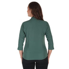 Women Formal Cotton Dark Green Shirt