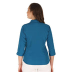 Women Formal Cotton Ferozi Shirt