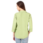 Women Formal Cotton Light Green Shirt