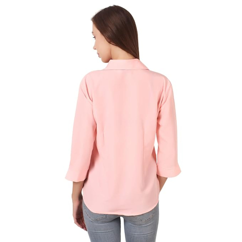 Women Formal Cotton Light Pink Shirt