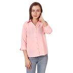 Women Formal Cotton Light Pink Shirt
