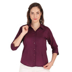 Women Formal Cotton Dark Purple Shirt