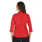 Women Formal Cotton Red Shirt