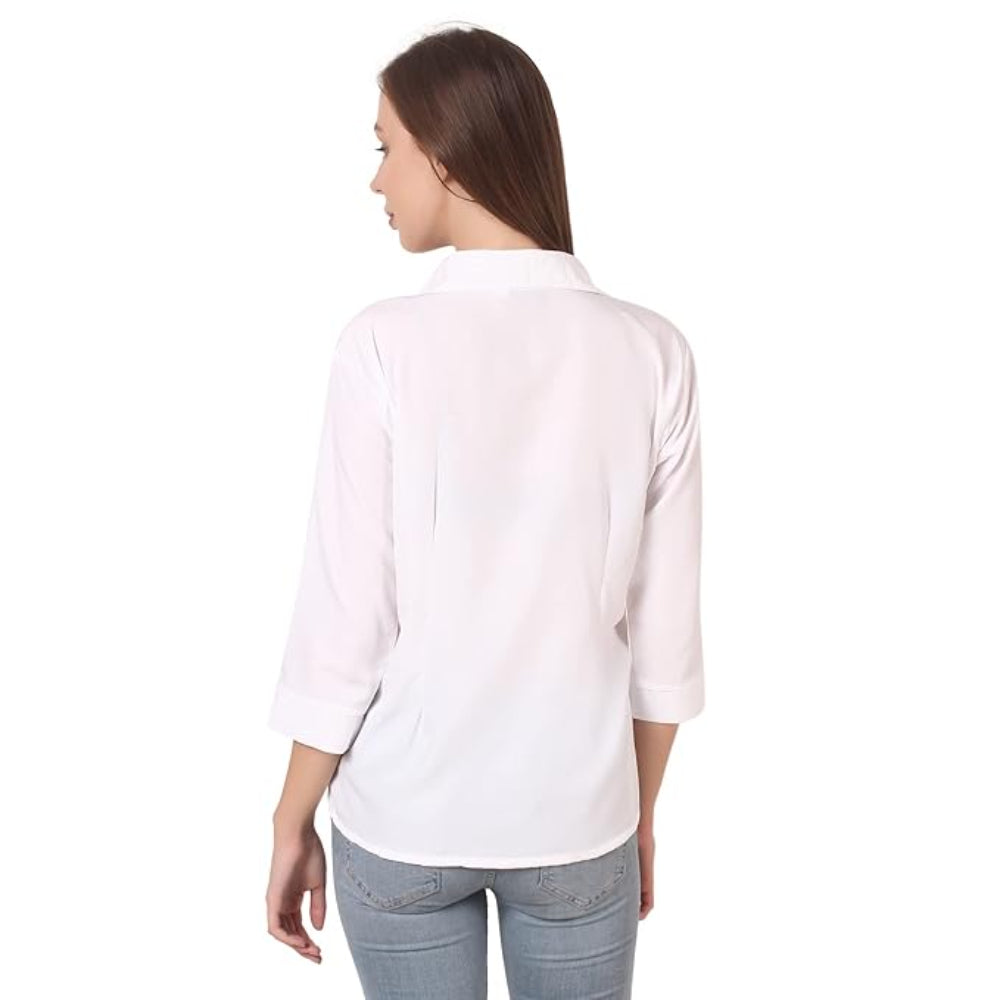 Women Formal Cotton White Shirt