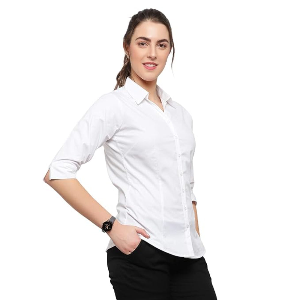 Women Regular Fit White Shirt