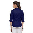 Women Regular Fit Dark Blue Shirt