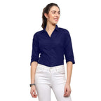 Women Regular Fit Dark Blue Shirt