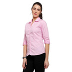 Women Regular Fit Pink Shirt
